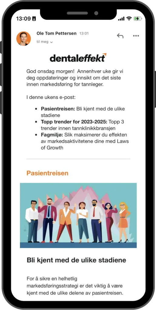 Dental Marknadsföringsminut nyhetsbrev